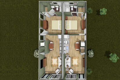 Overhead First Floor for House Plan #4848-00592