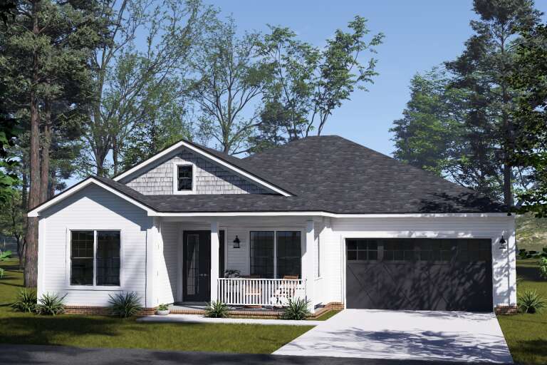 House Plan House Plan #35463 Angled Front Elevation