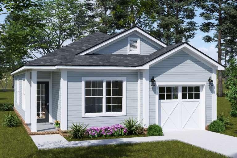 House Plan House Plan #35465 Angled Front Elevation