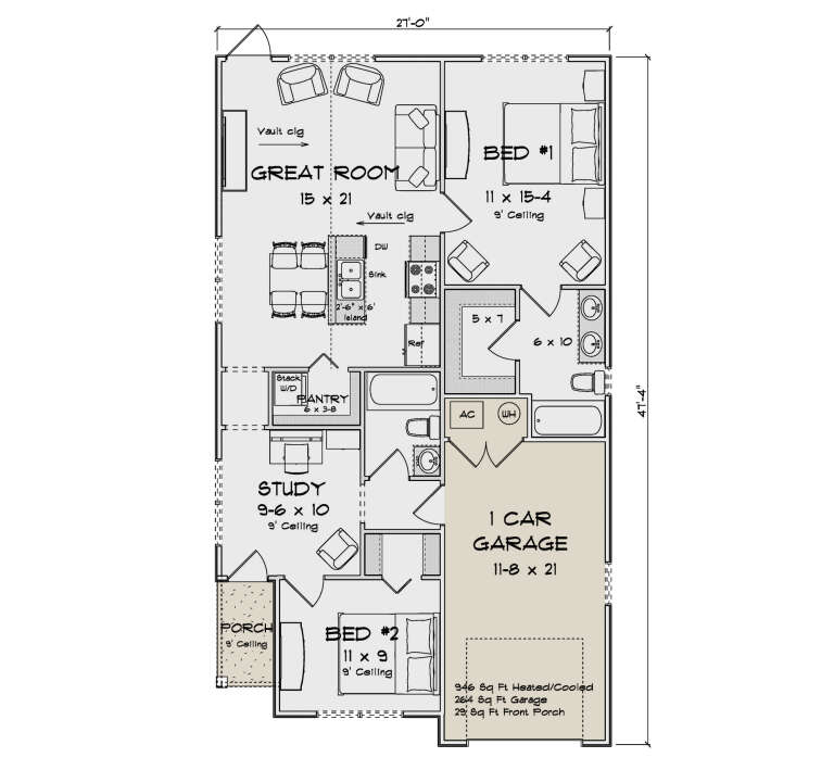 House Plan House Plan #35465 Drawing 1