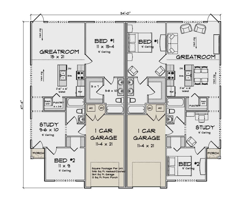 House Plan House Plan #35466 Drawing 1