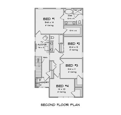Second Floor for House Plan #4848-00596
