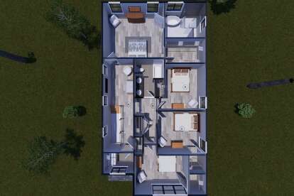 Overhead Second Floor for House Plan #4848-00596