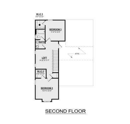 Second Floor for House Plan #6261-00081