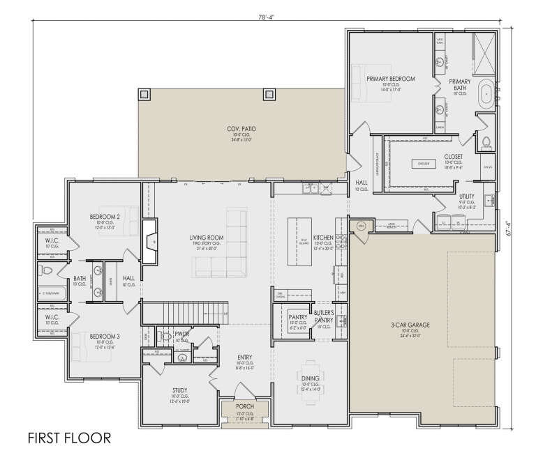House Plan House Plan #35472 Drawing 1