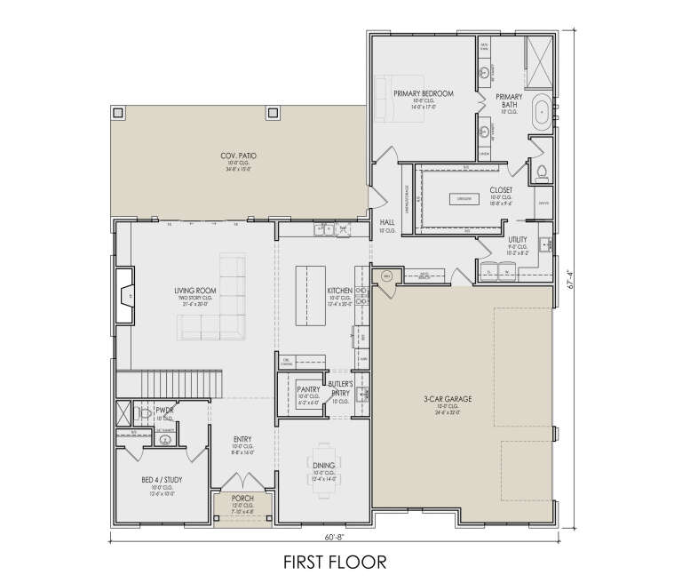 House Plan House Plan #35473 Drawing 1