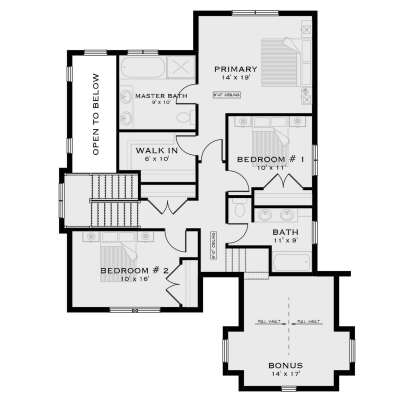 Second Floor for House Plan #5984-00058