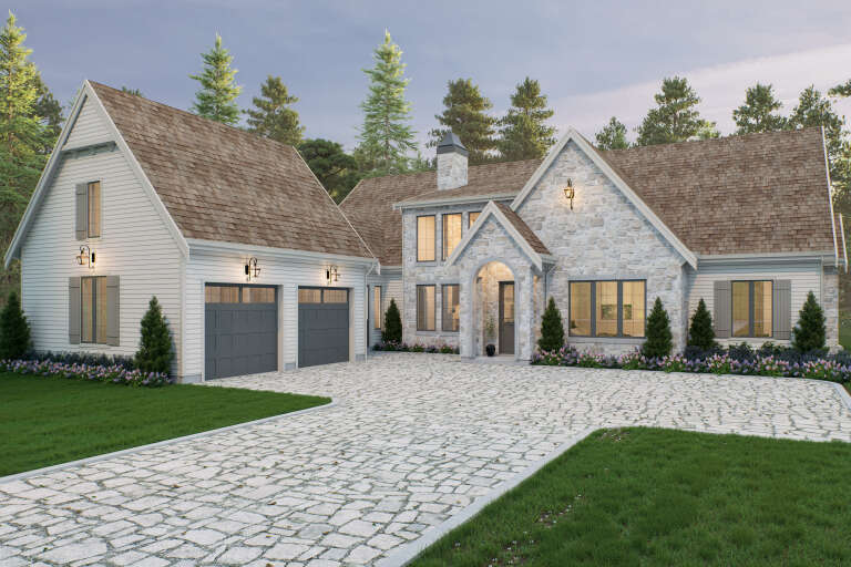 House Plan House Plan #35476 Angled Front Elevation