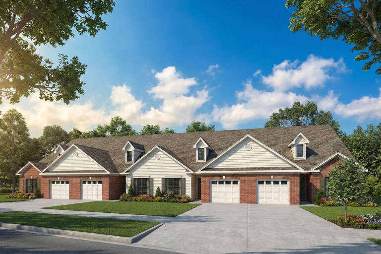 House Plan House Plan #35478 Angled Front Elevation
