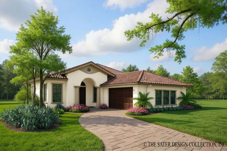 House Plan House Plan #35479 Angled Front Elevation