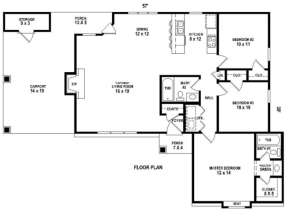Floorplan 1 for House Plan #053-00469