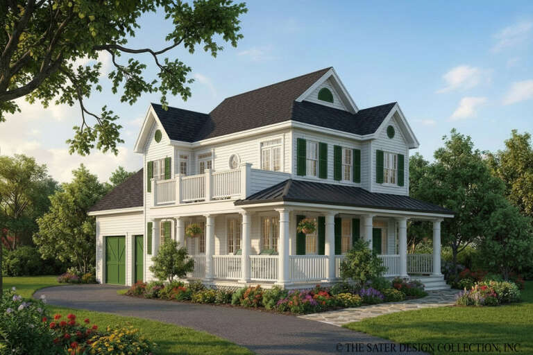 House Plan House Plan #35483 Angled Front Elevation