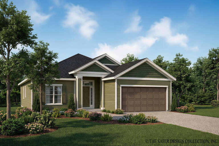 House Plan House Plan #35484 Angled Front Elevation
