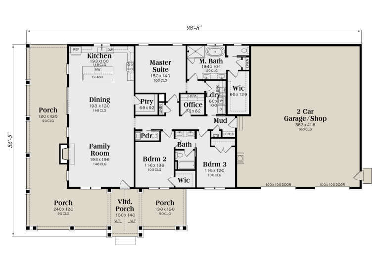 House Plan House Plan #35488 Drawing 1
