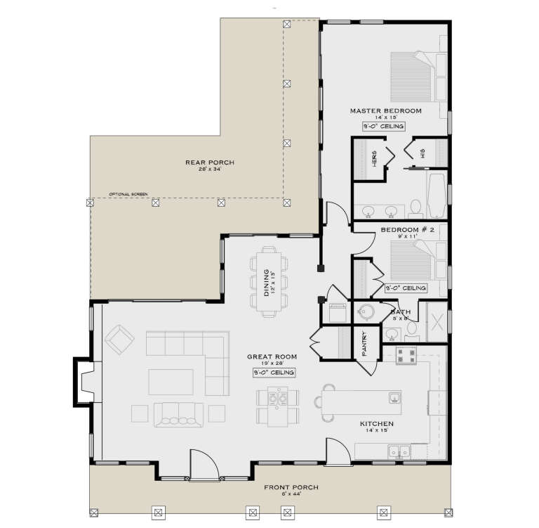 House Plan House Plan #35489 Drawing 1