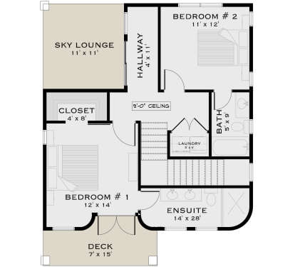 Second Floor for House Plan #5984-00061