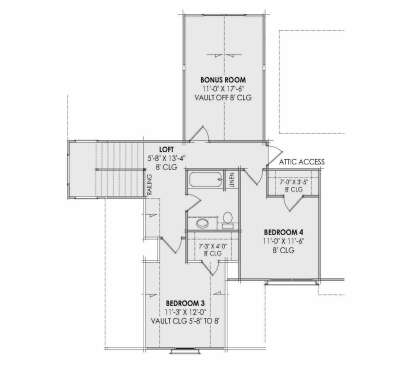 Bonus Room for House Plan #7983-00188