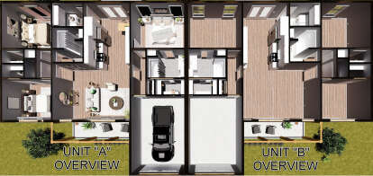 Overhead First Floor for House Plan #1776-00177