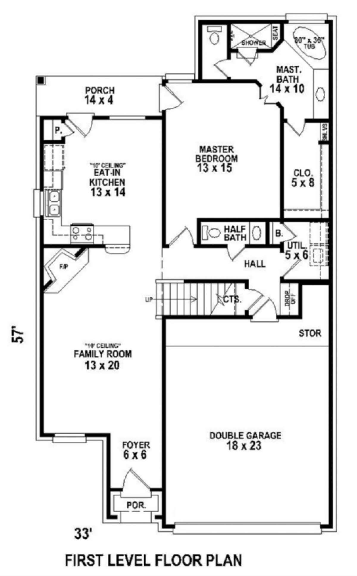 Floorplan 1 for House Plan #053-00471
