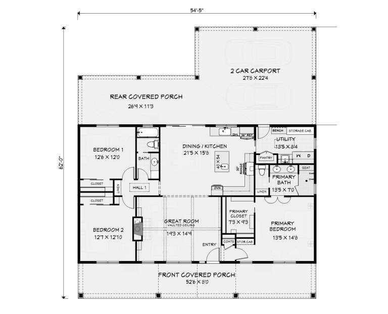 House Plan House Plan #35506 Drawing 1