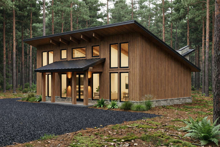 Contemporary Plan - 1,100 Square Feet, 3 Bedrooms, 2 Bathrooms | Floor ...