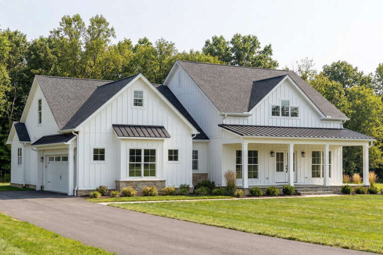 House Plan House Plan #35508 Angled Front Elevation