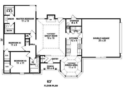 Floorplan1 for House Plan #053-00472
