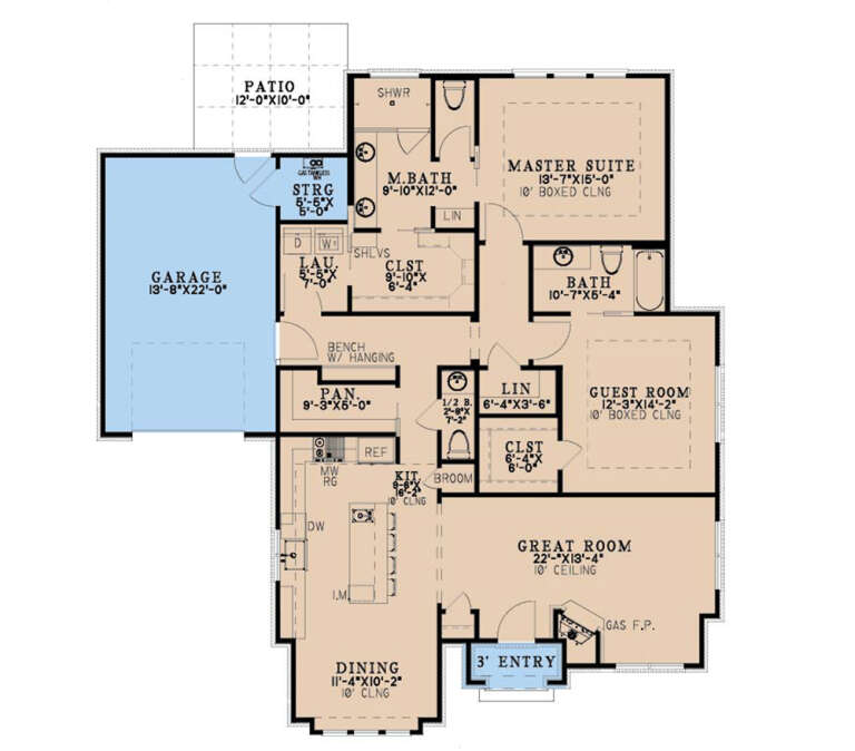 House Plan House Plan #35510 Drawing 1