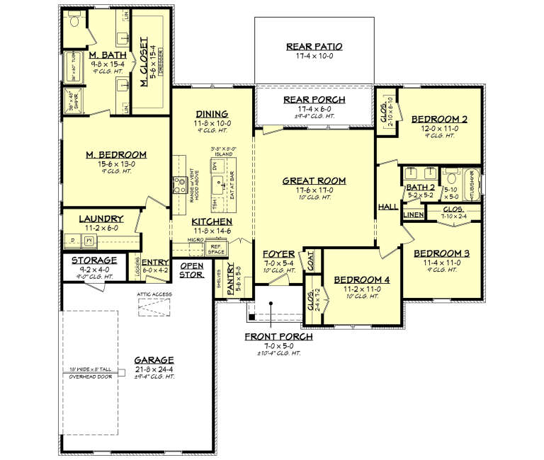 House Plan House Plan #35515 Drawing 1