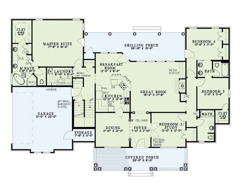 House Plan House Plan #35518 Drawing 1