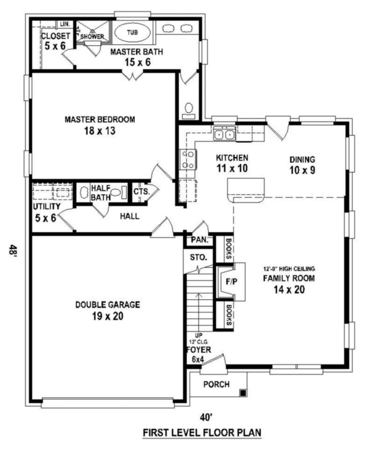 Floorplan 1 for House Plan #053-00473