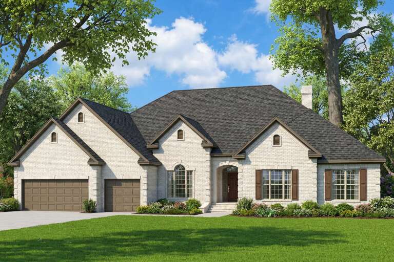 House Plan House Plan #35520 Angled Front Elevation