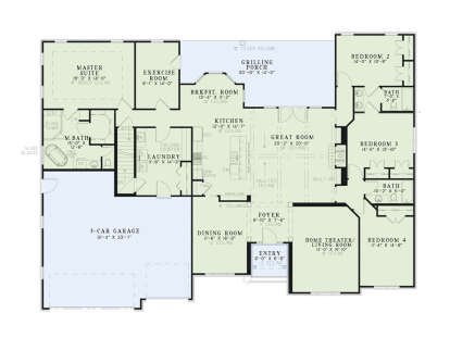 Main Floor  for House Plan #110-01165