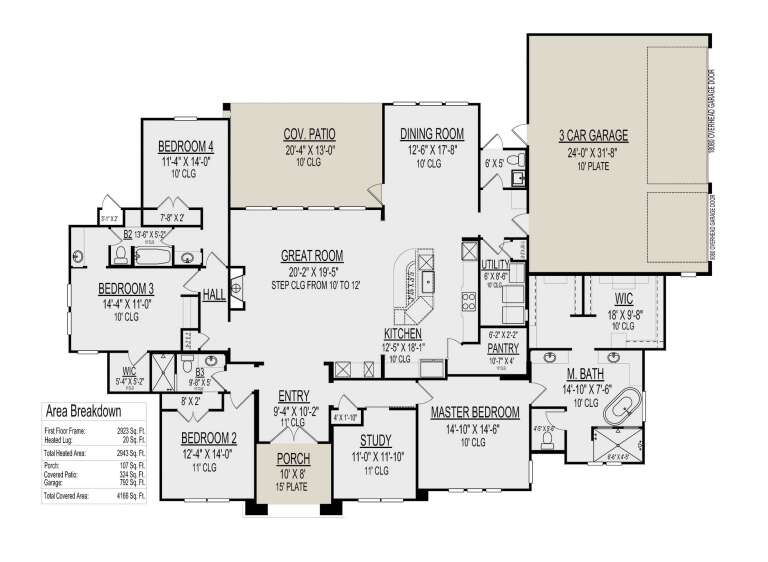 House Plan House Plan #35522 Drawing 1