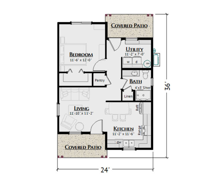 House Plan House Plan #35523 Drawing 1