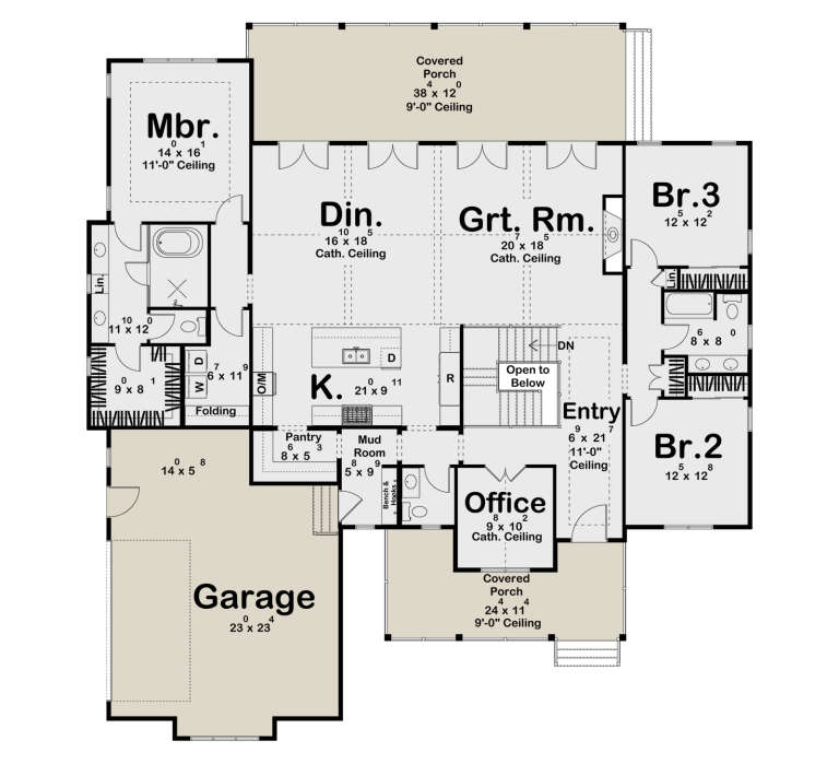 House Plan House Plan #35526 Drawing 1