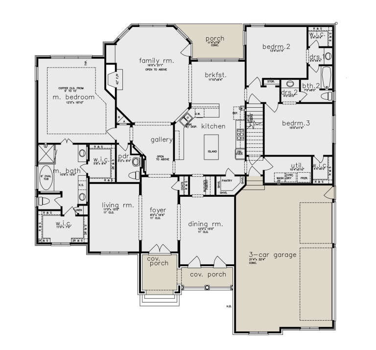 House Plan House Plan #35527 Drawing 1