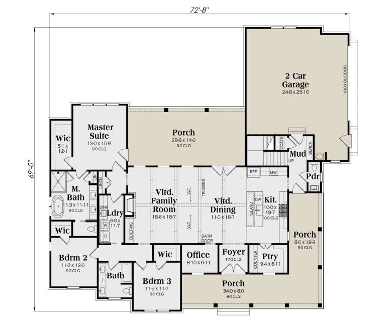 House Plan House Plan #35528 Drawing 1