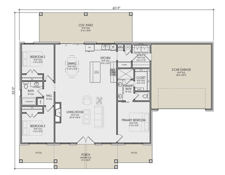 House Plan House Plan #35529 Drawing 1