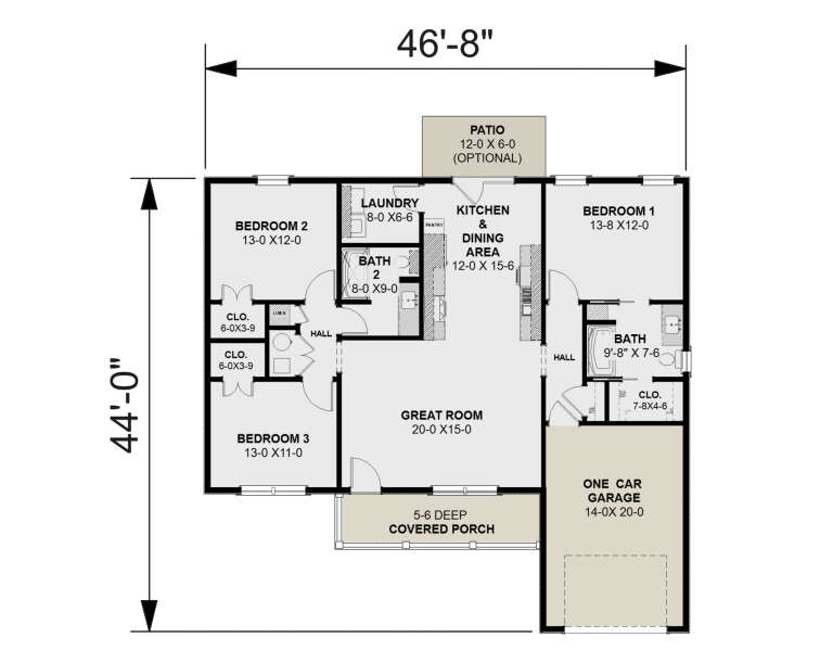 House Plan House Plan #35535 Drawing 1
