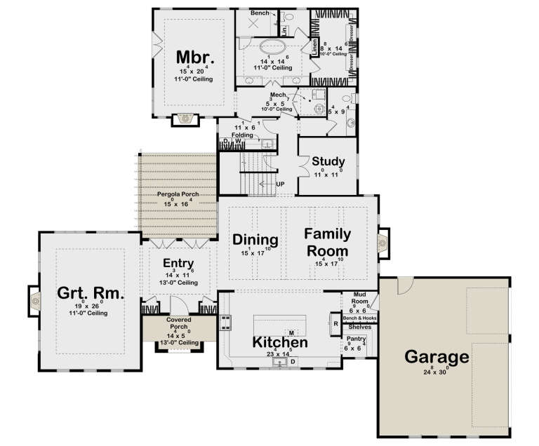 House Plan House Plan #35538 Drawing 1