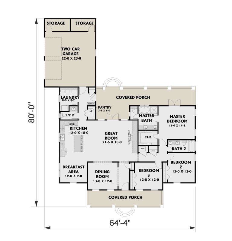 House Plan House Plan #35542 Drawing 1