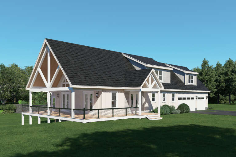 House Plan House Plan #35543 Angled Front Elevation