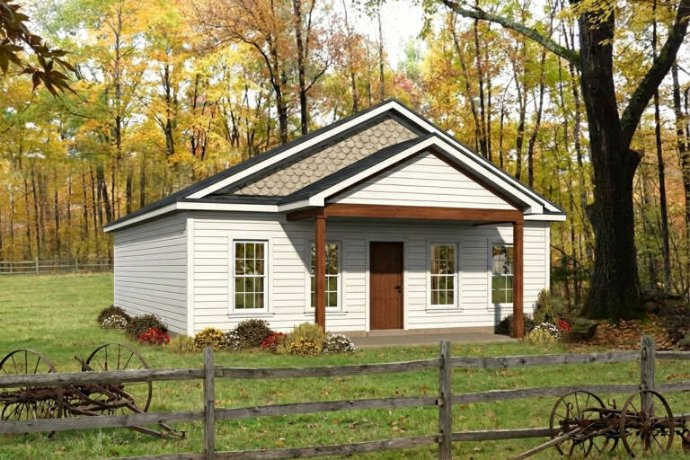 House Plan House Plan #35545 Angled Front Elevation