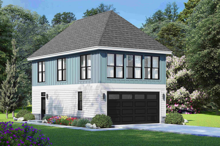 House Plan House Plan #35547 Angled Front Elevation