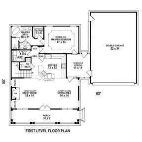 Floorplan 1 for House Plan #053-00474