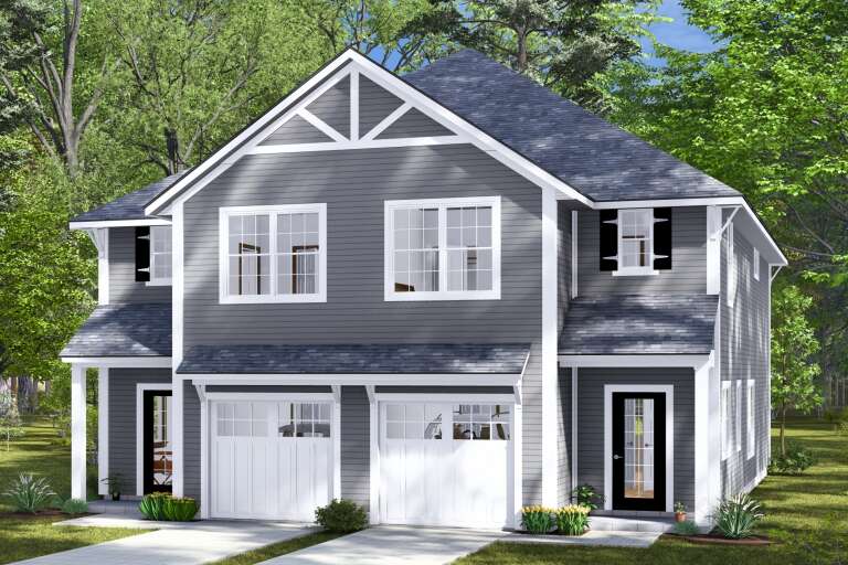 House Plan House Plan #35550 Angled Front Elevation