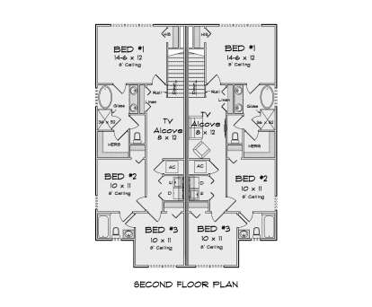 Second Floor for House Plan #4848-00599