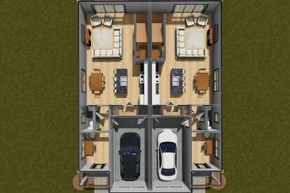 Overhead First Floor for House Plan #4848-00599