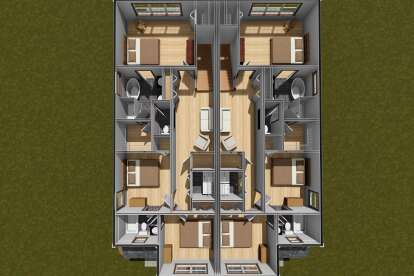 Overhead Second Floor for House Plan #4848-00599